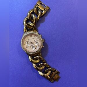 Michael Kors Gold Chain Chronograph Watch